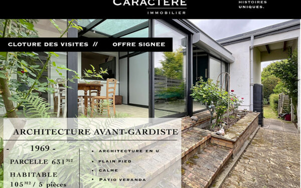 Maison Avant-Gardiste d’architecte des années 50 : Atypique & Bucolique