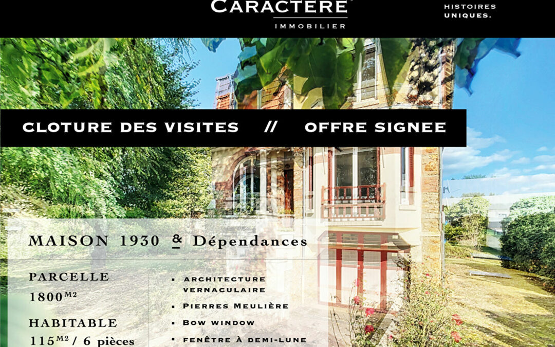 Elégante maison des années 30 & parcelle de 1877m2 dans une rue historique de Vernouillet